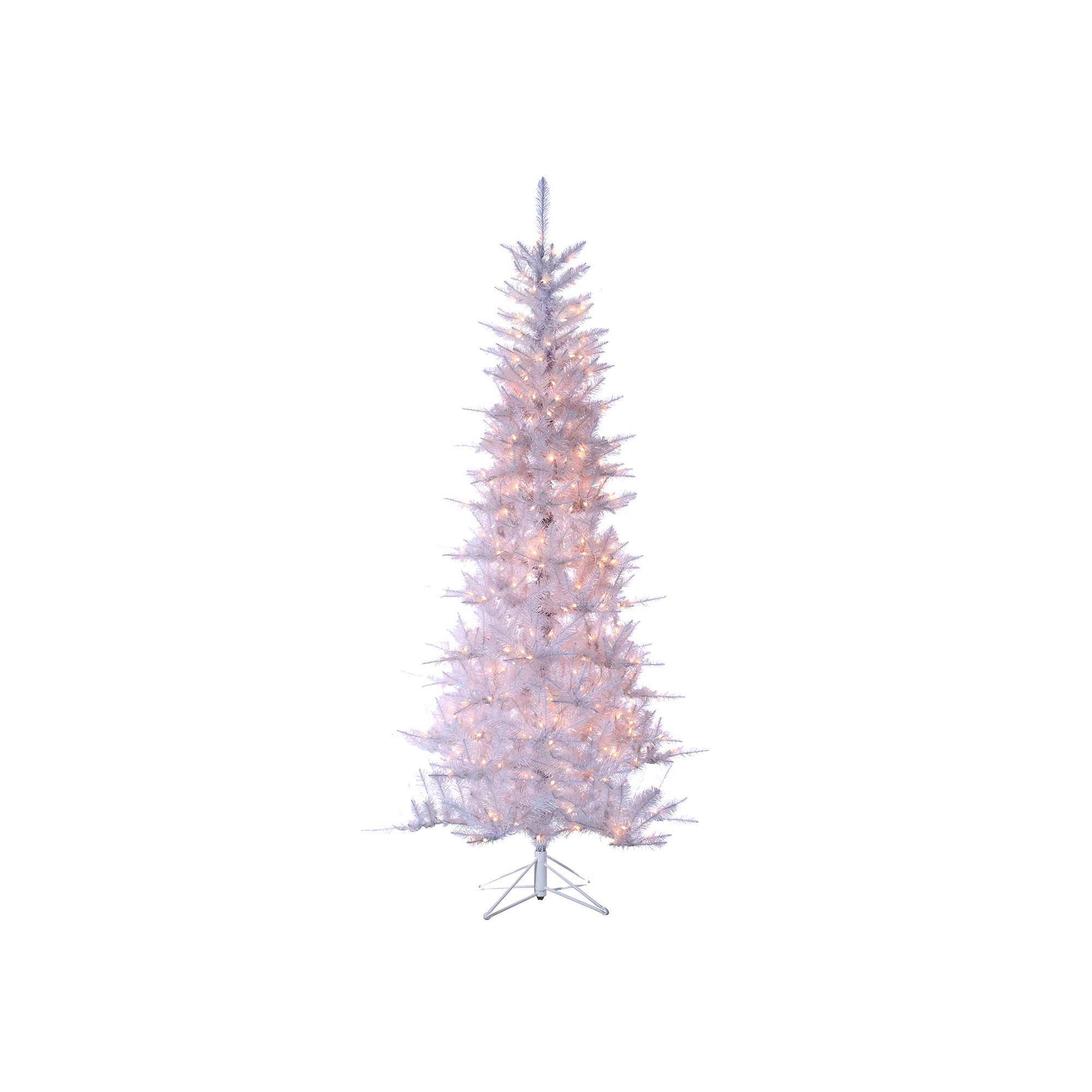Sterling 7 1/2-ft. Pre-Lit Tinsel Artificial Christmas Tree, White