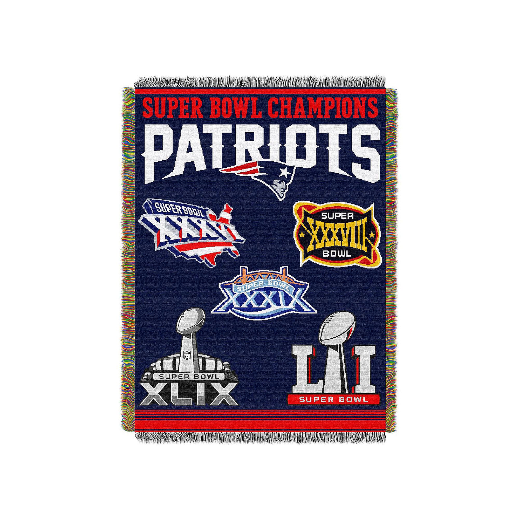 New England Patriots Commemorative Throw Blanket by Northwest, Team