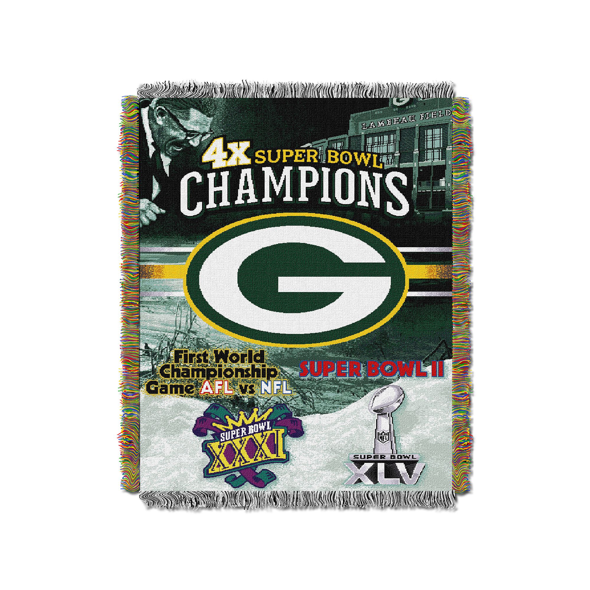 Green Bay Packers Commemorative Throw Blanket by Northwest, Team
