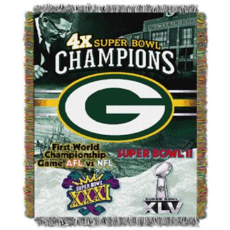 Green Bay Packers Commemorative Throw Blanket by Northwest