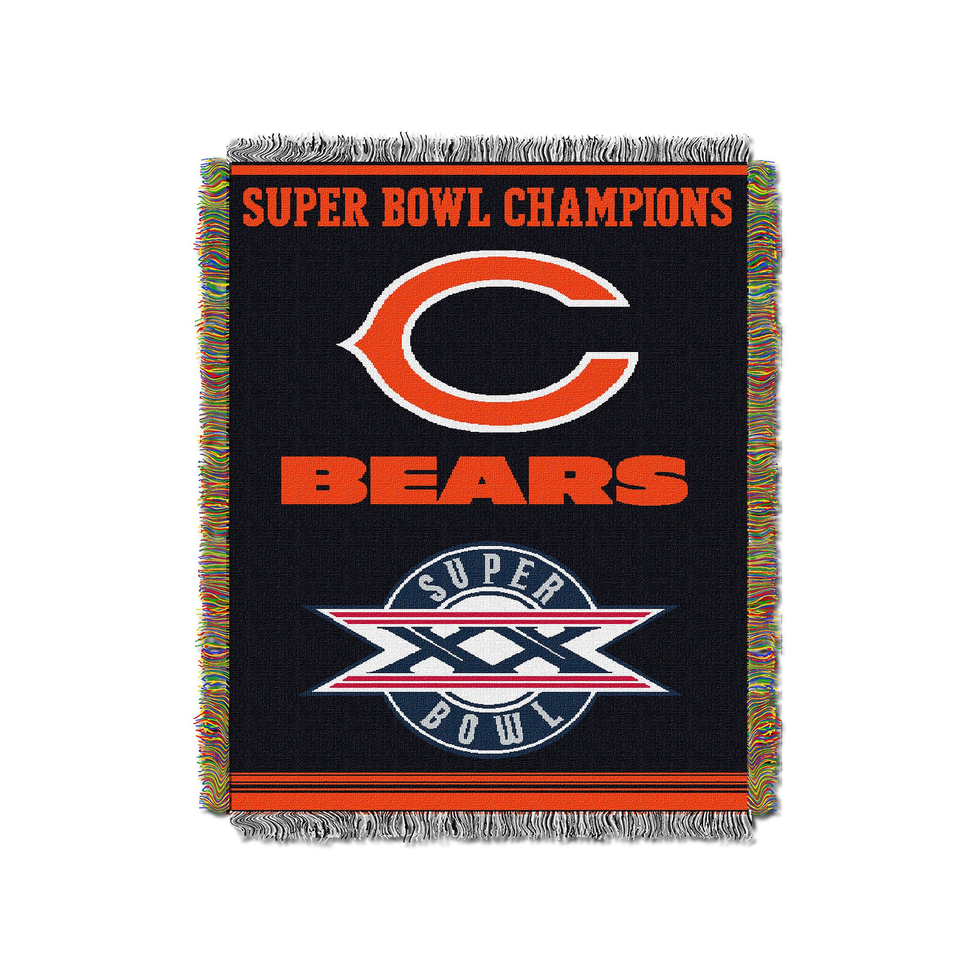 Chicago Bears Commemorative Throw Blanket by Northwest, Team