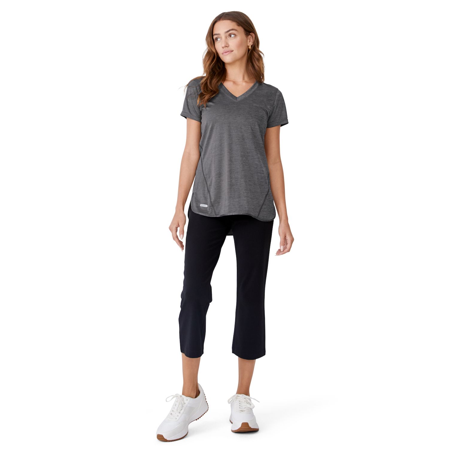 jockey sport slim flare capris