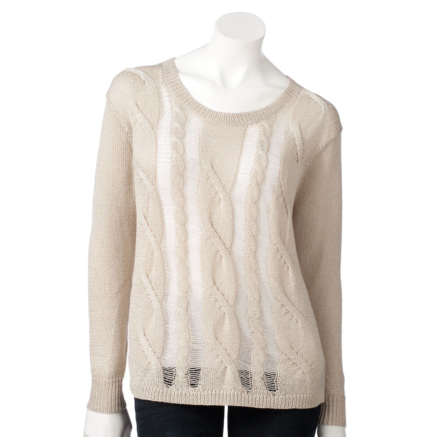 kohls womens cable knit sweater