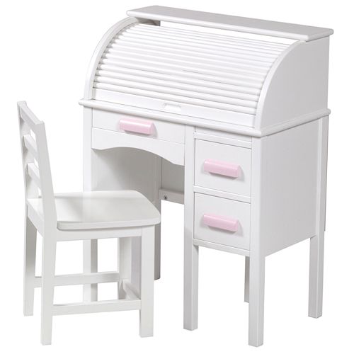 Guidecraft Jr Roll Top Desk Chair Set White