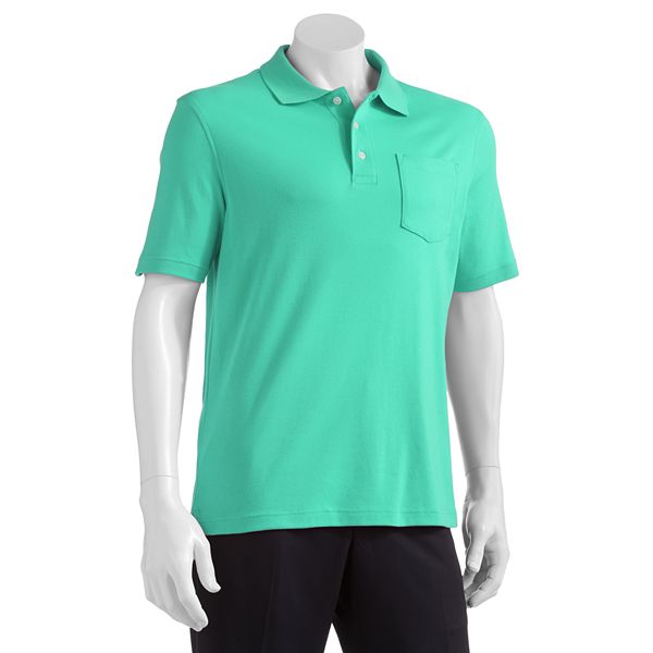 Croft Barrow® Solid Easy Care Pocket Polo Men