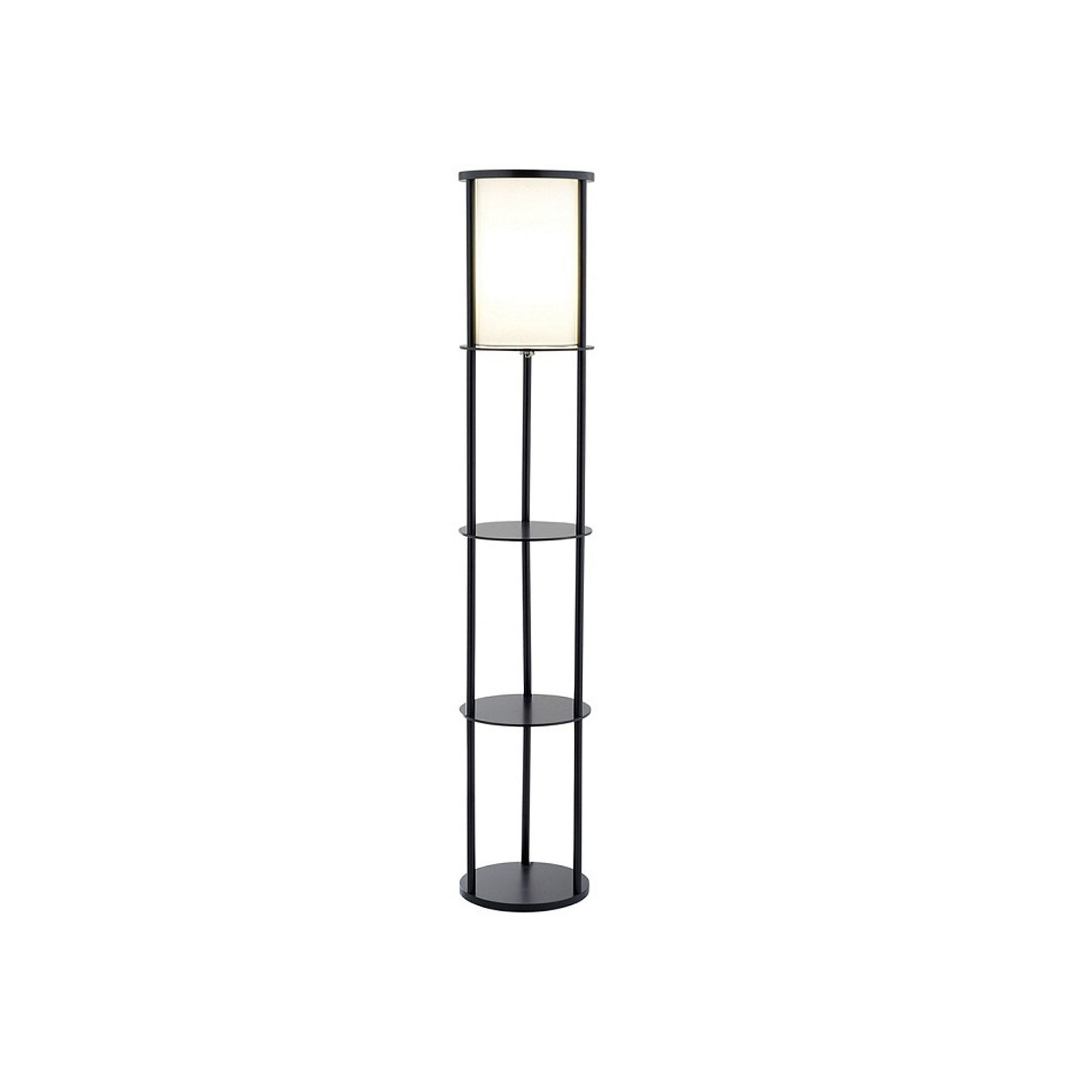 Adesso Stewart Floor Lamp Shelf, Black