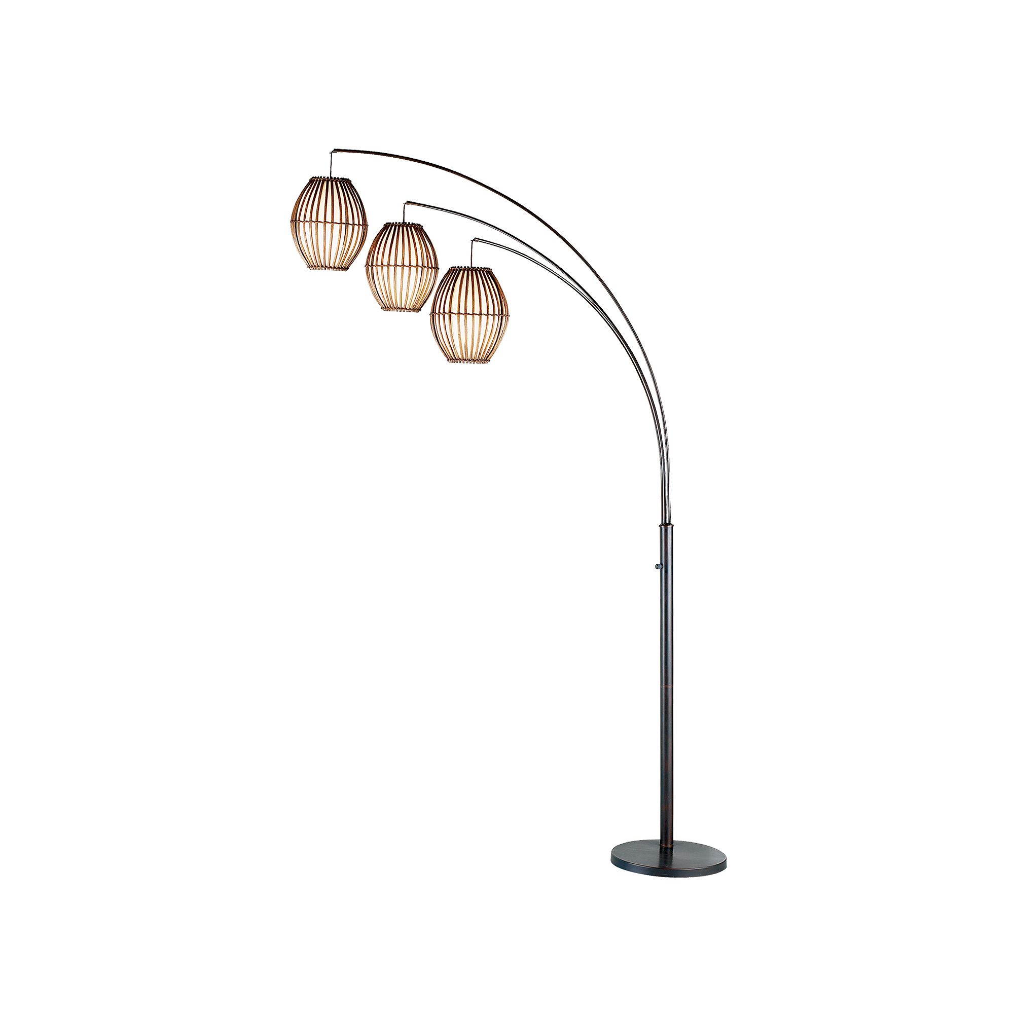 Adesso Maui Arc Floor Lamp, Antique Bronze