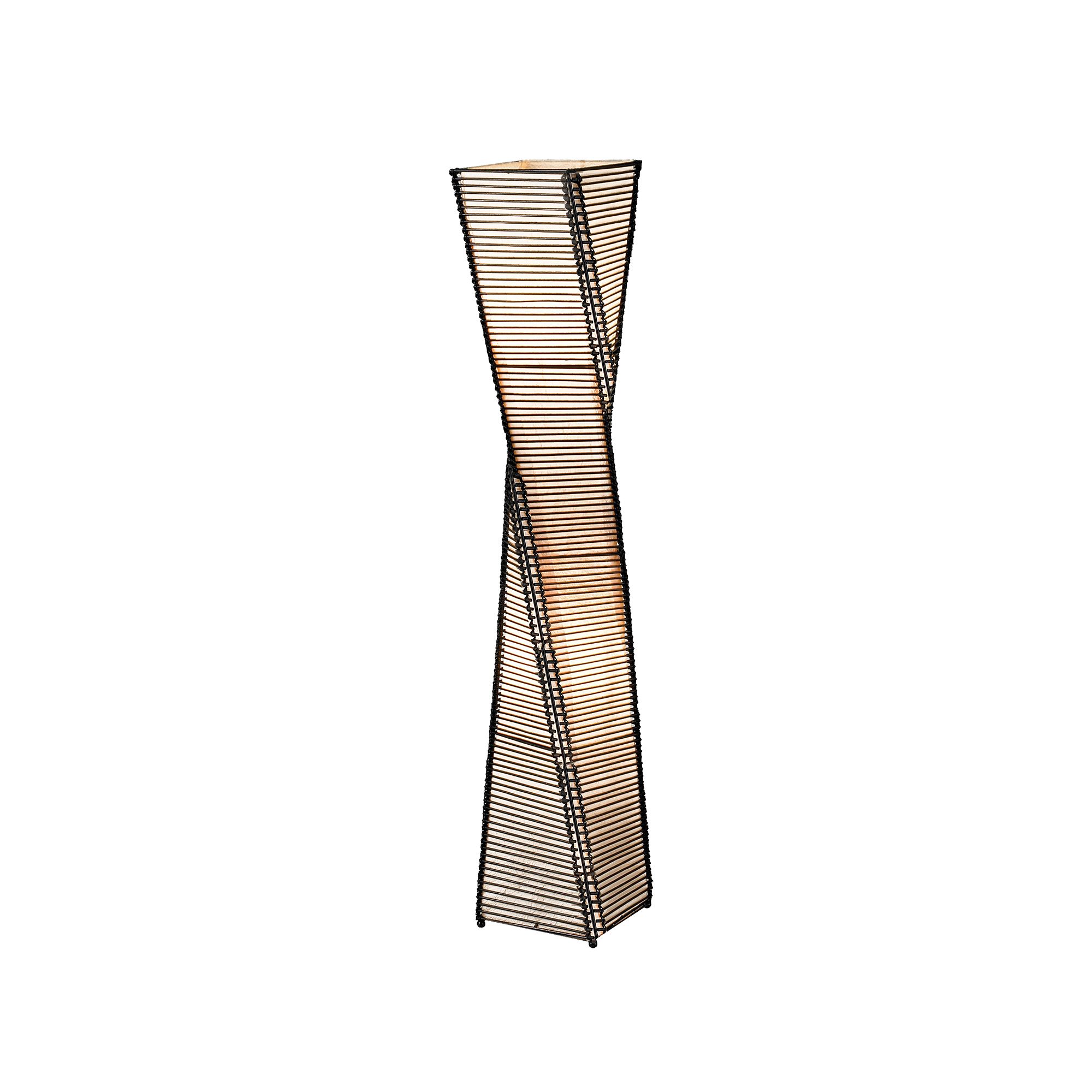 Adesso Stix Floor Lamp, Black Metal