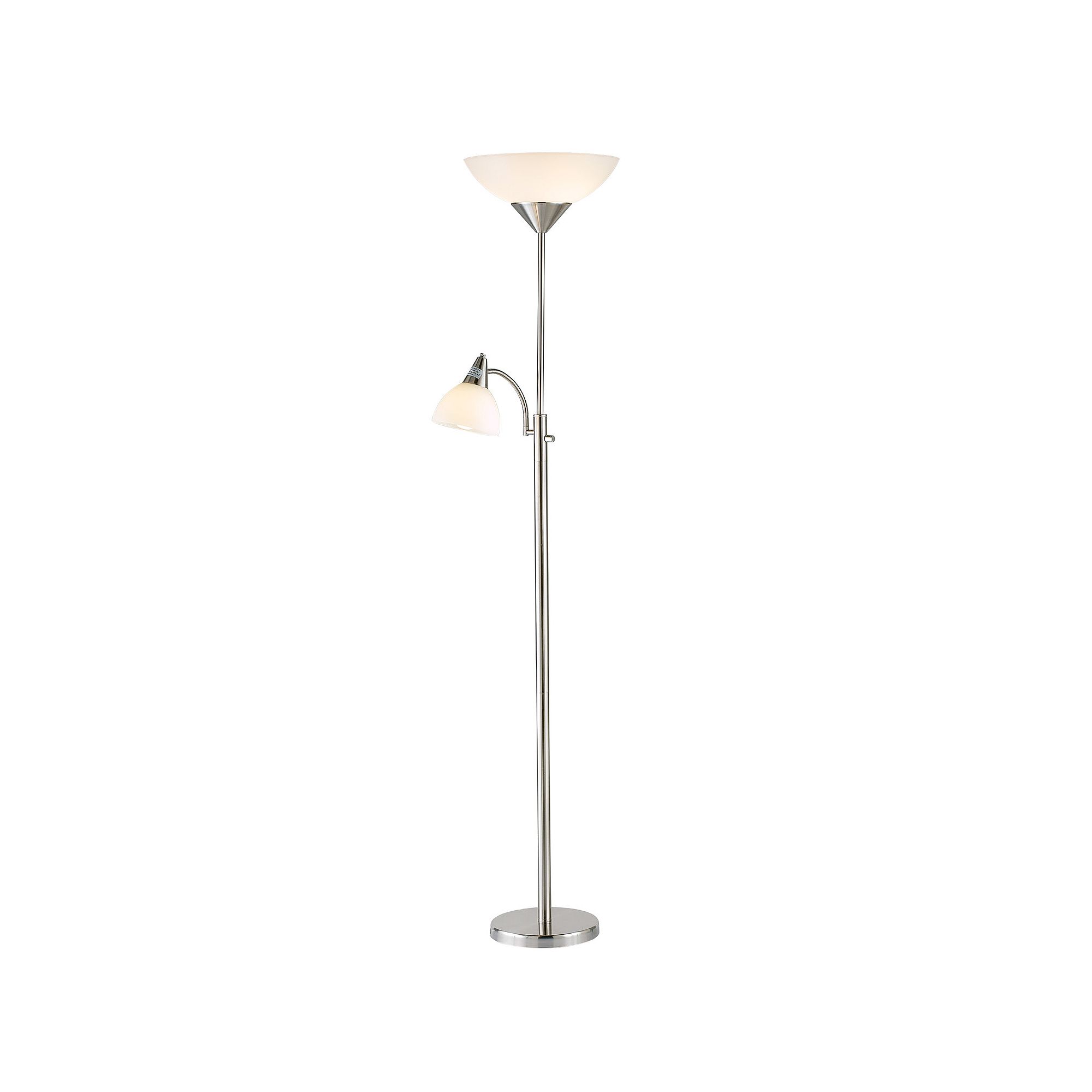 Adesso Piedmont Floor Lamp, Brushed Silver