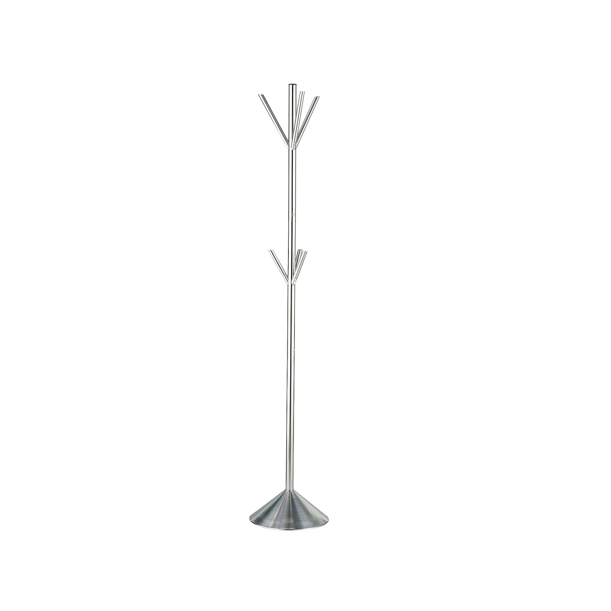 Adesso Pegs Coat Rack, Brushed Silver