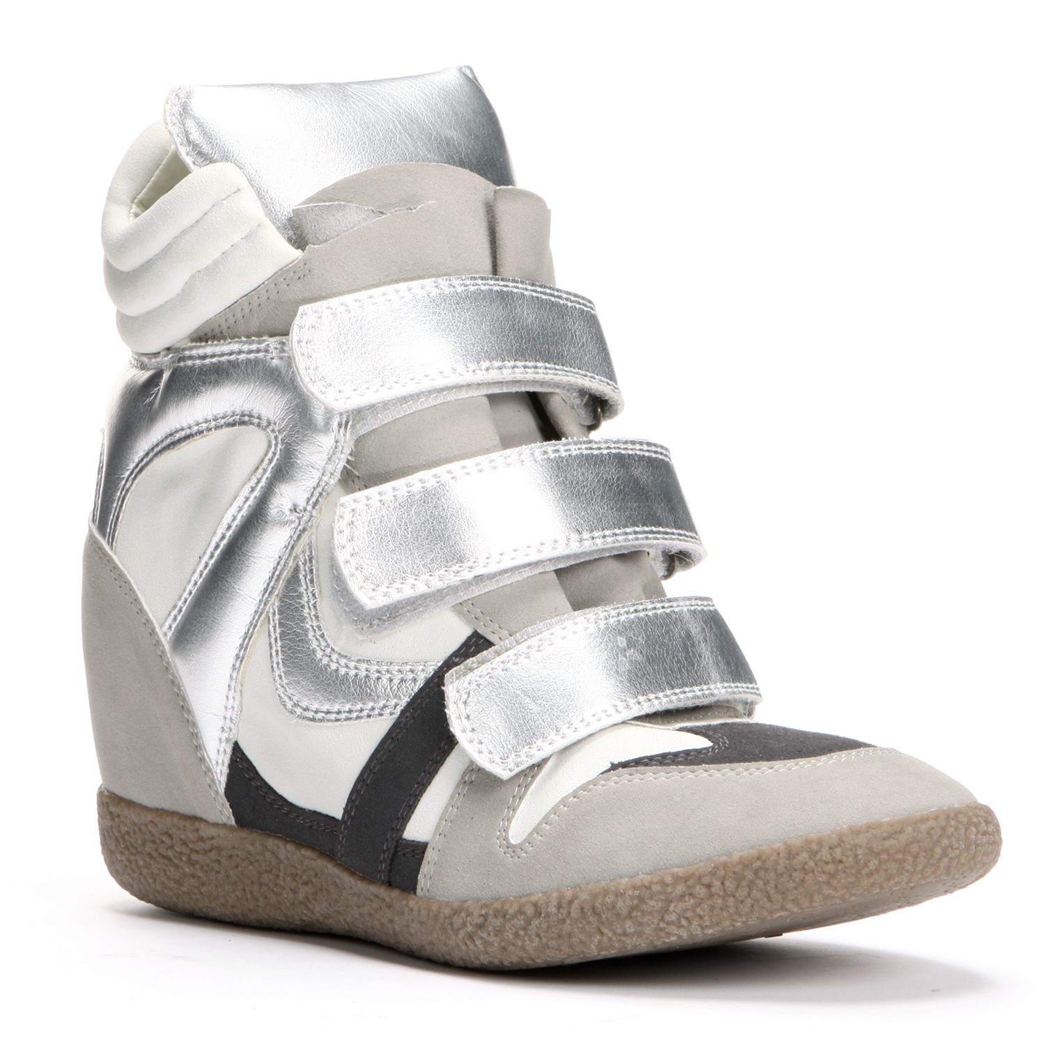 womens gray wedge sneakers