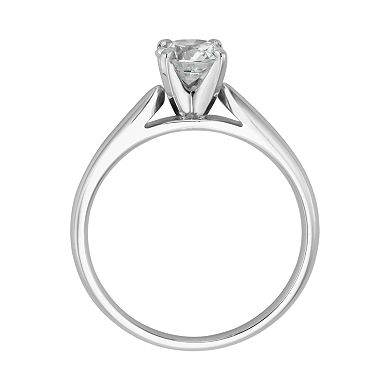 Round-Cut IGL Certified Diamond Solitaire Engagement Ring in 14k White Gold (3/4 ct. T.W.)