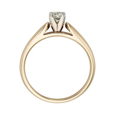 Round-Cut IGL Certified Diamond Solitaire Engagement Ring in 14k Gold (1/4 ct. T.W.)