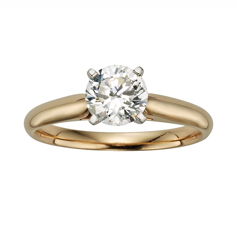 14k Gold 1 Carat T.W. IGL Certified Diamond Solitaire Engagement Ring, Wome