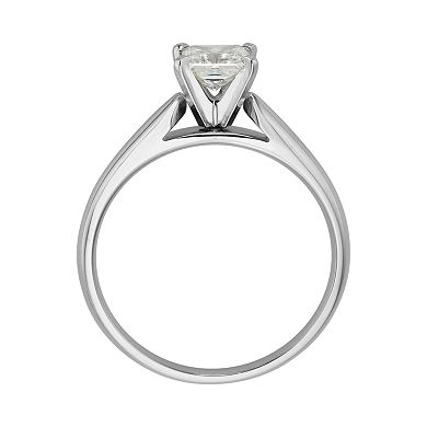 14k White Gold 3/4-ct. T.W. IGL Certified Princess-Cut Diamond Solitaire Ring