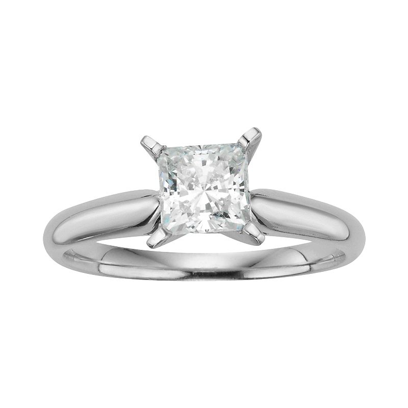 93428540 Princess-Cut IGL Certified Diamond Solitaire Engag sku 93428540
