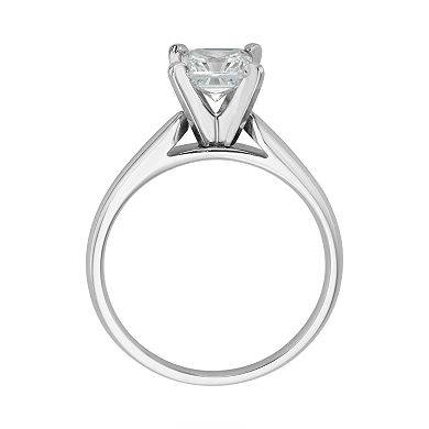 Princess-Cut IGL Certified Diamond Solitaire Engagement Ring in 14k White Gold (1 ct. T.W.)