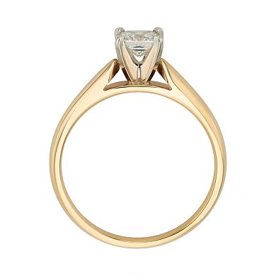 Princess-Cut IGL Certified Diamond Solitaire Engagement Ring in 14k Gold (1/2 ct. T.W.)