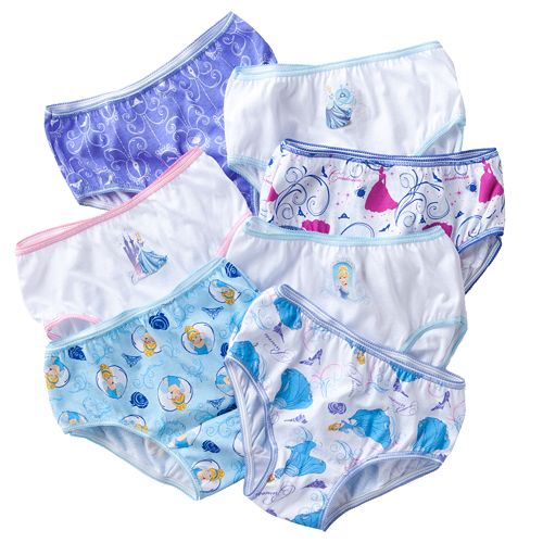 Disney Princess Cinderella 7 Pk Panties Girls