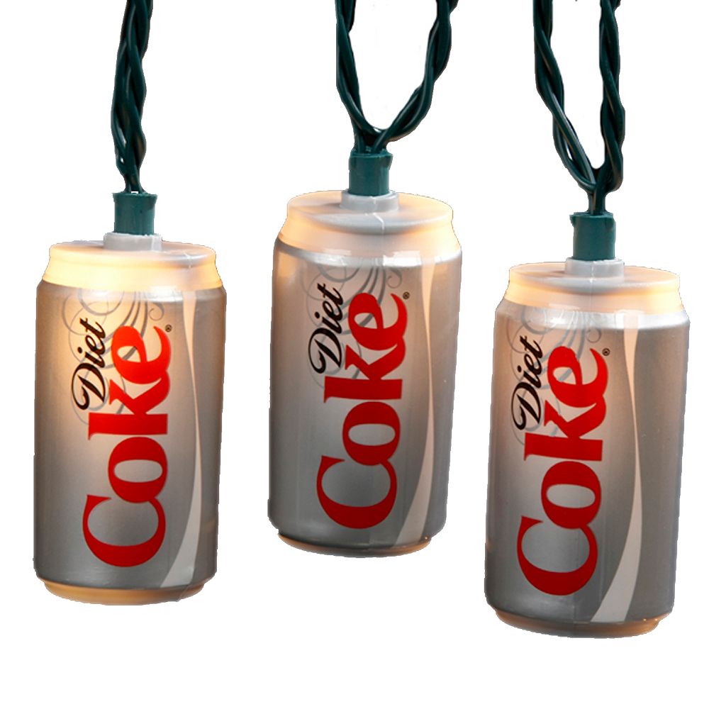 Kurt Adler Indoor Coca-Cola Diet Coke Can Light Set