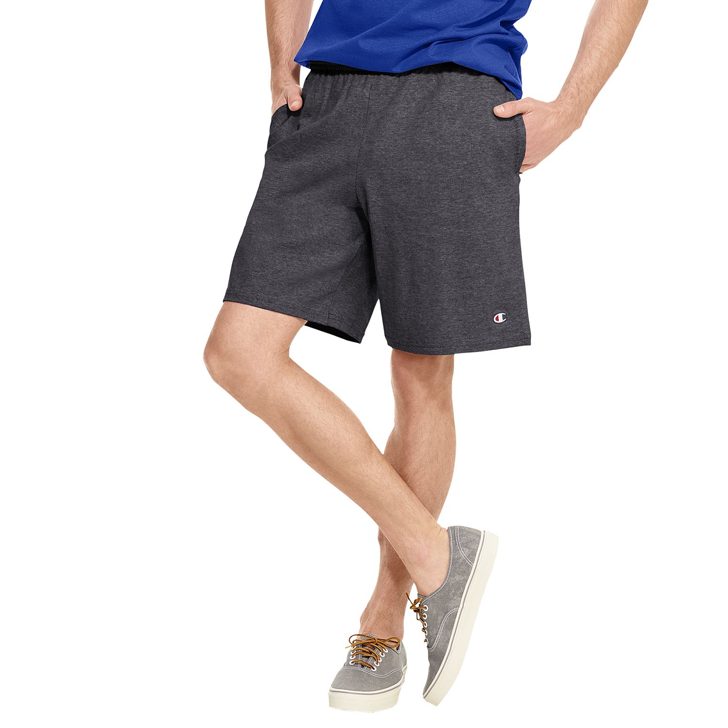 champion heathered jersey shorts