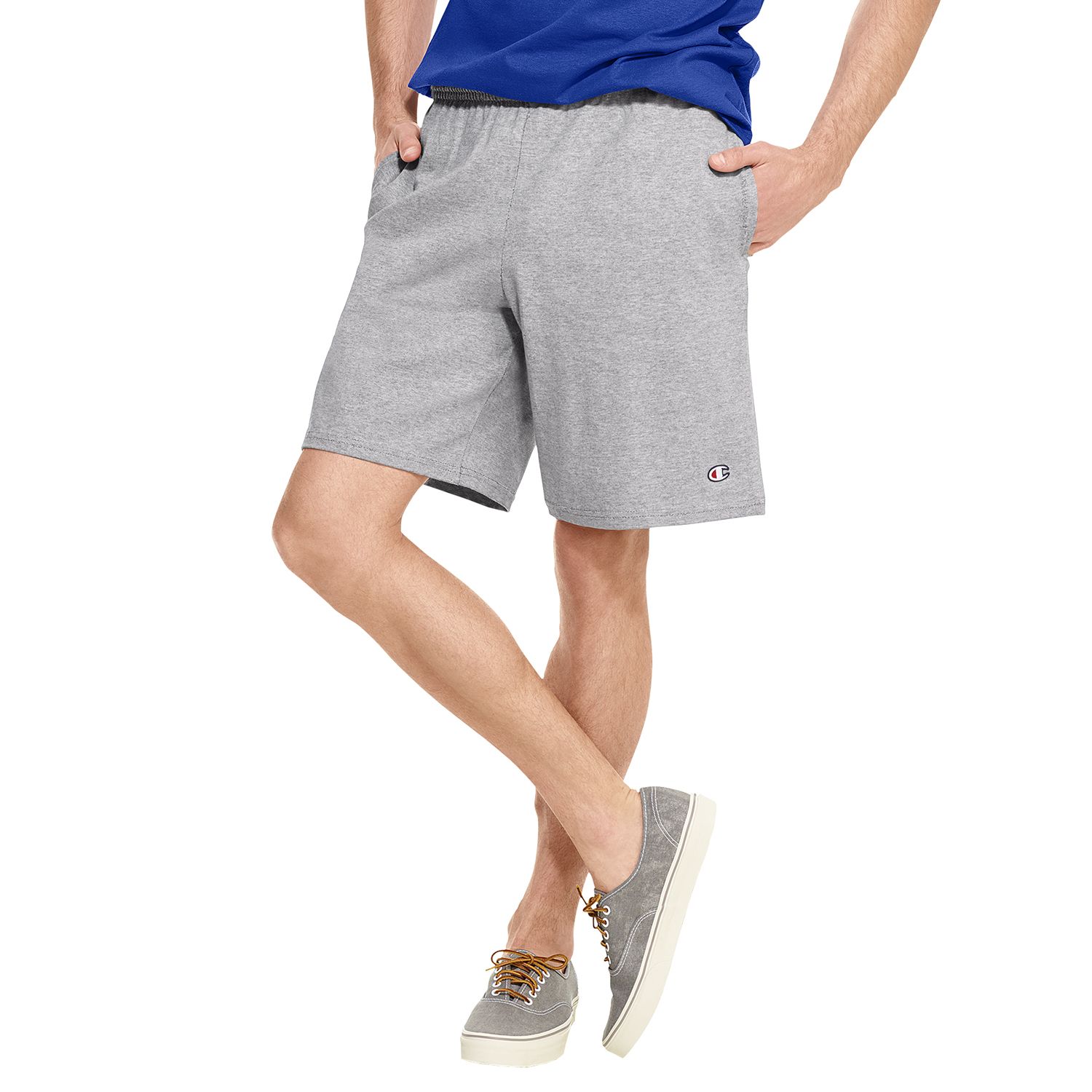 champion jersey drawstring active shorts