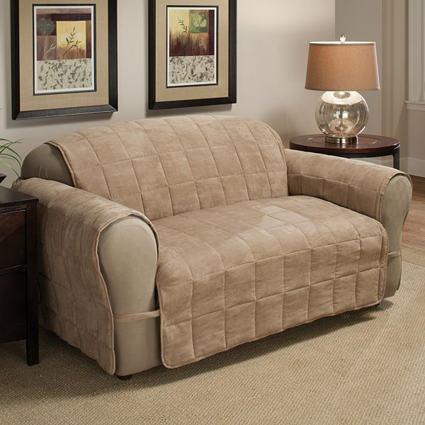 Jeffrey Home Ultimate Quilted Faux, Best Non Slip Cover For Leather Sofa