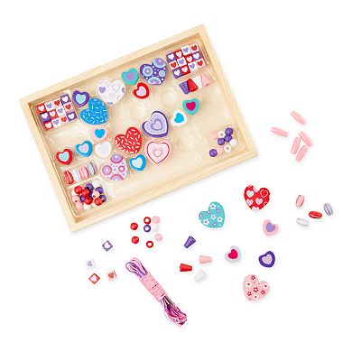 Melissa and Doug Sweet Hearts Wooden Bead Set