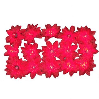 Kurt Adler Indoor Poinsettia Light Set