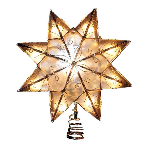 Kurt Adler Capiz Star PreLit Tree Topper