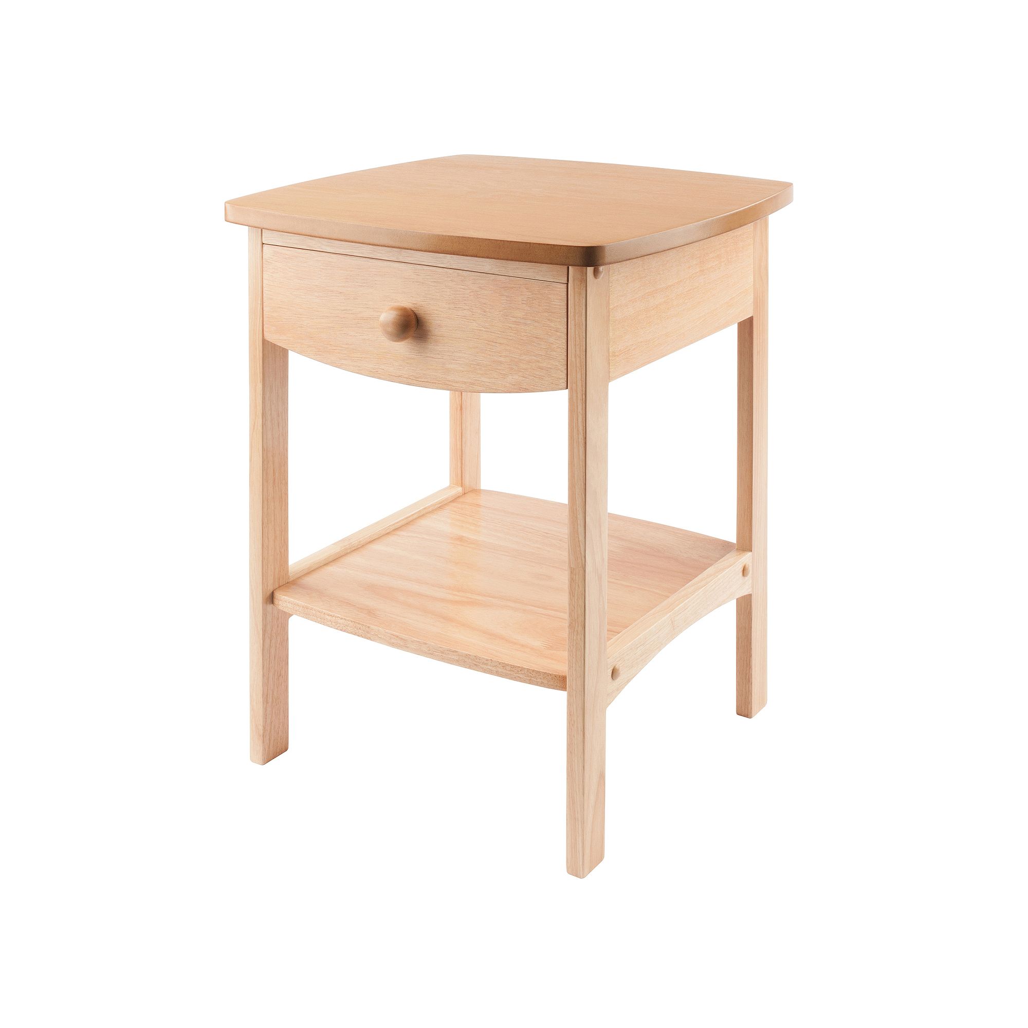 Winsome Curved Nightstand, Natural