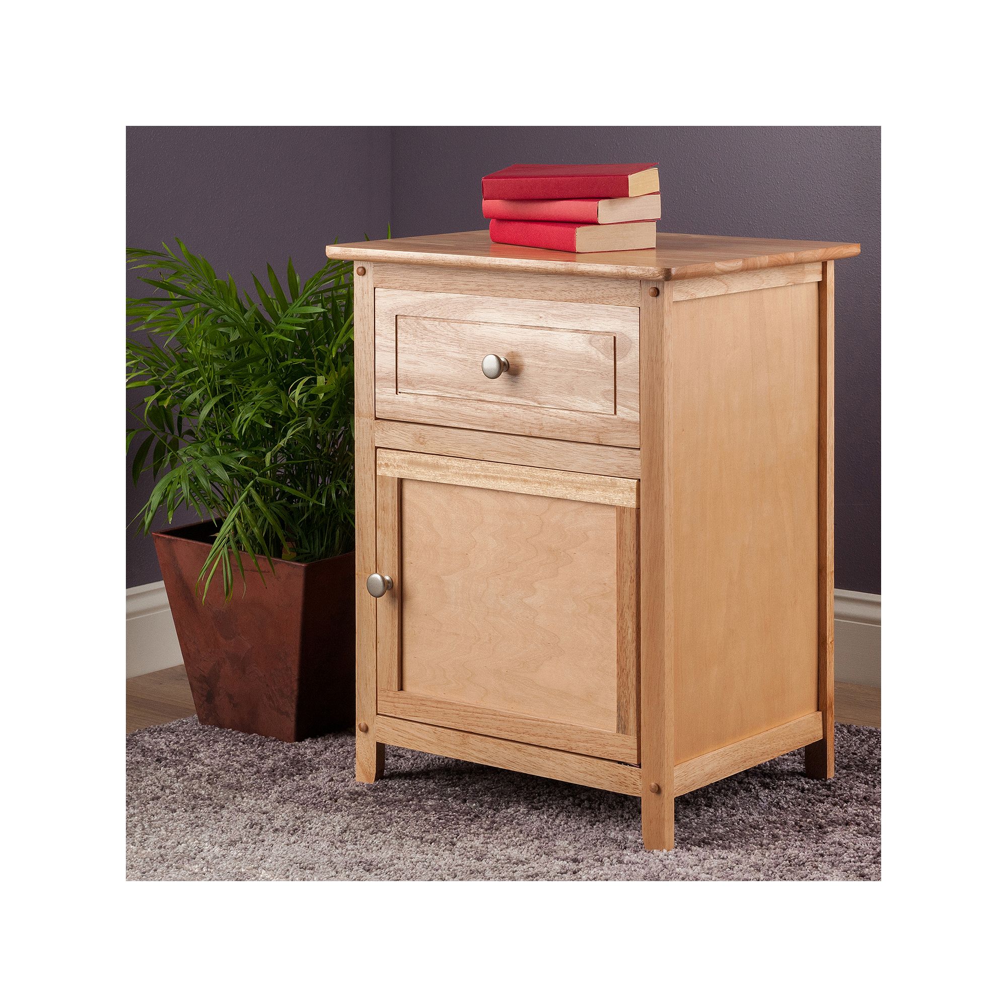 Winsome 1 Drawer Nightstand, Natural