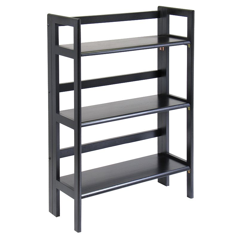 Winsome 3-Tier Folding and Stackable Shelf, Black, Furniture