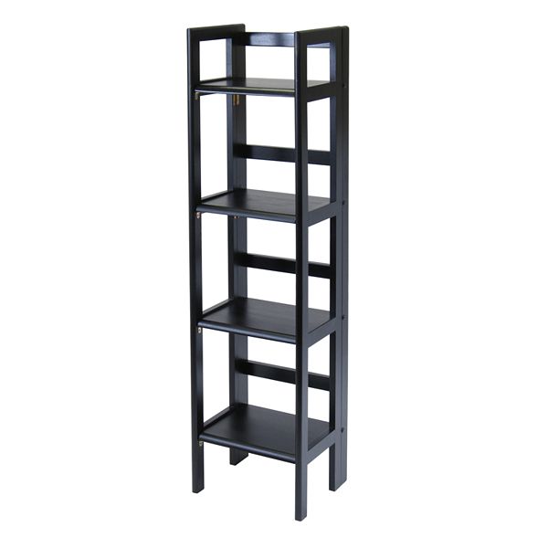 Winsome 4 Tier Folding Storage Shelf, 4 Tier Folding Bookcase