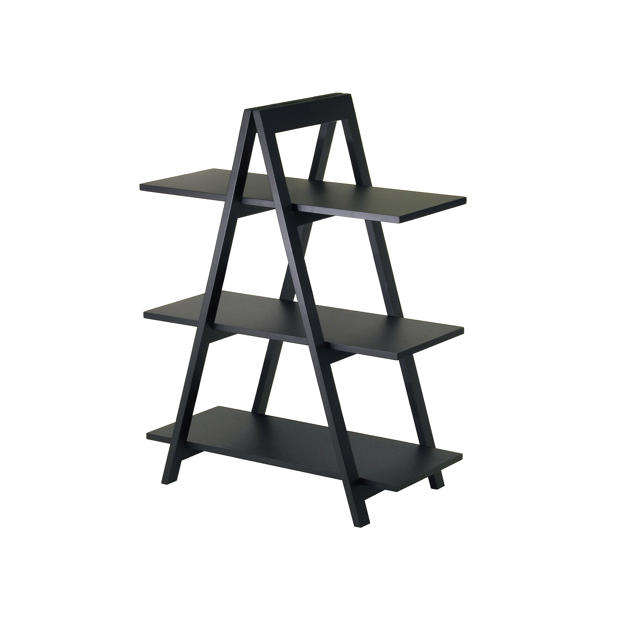 Winsome A-Frame 3-Tier Storage Shelf, Black