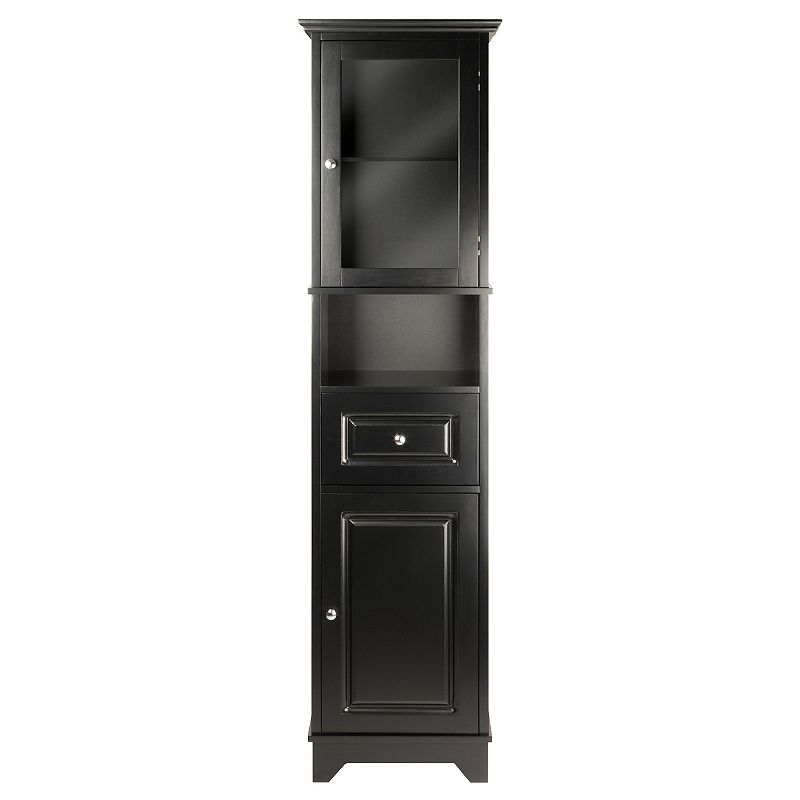 Winsome Alps Tall Cabinet, Black, Furniture
