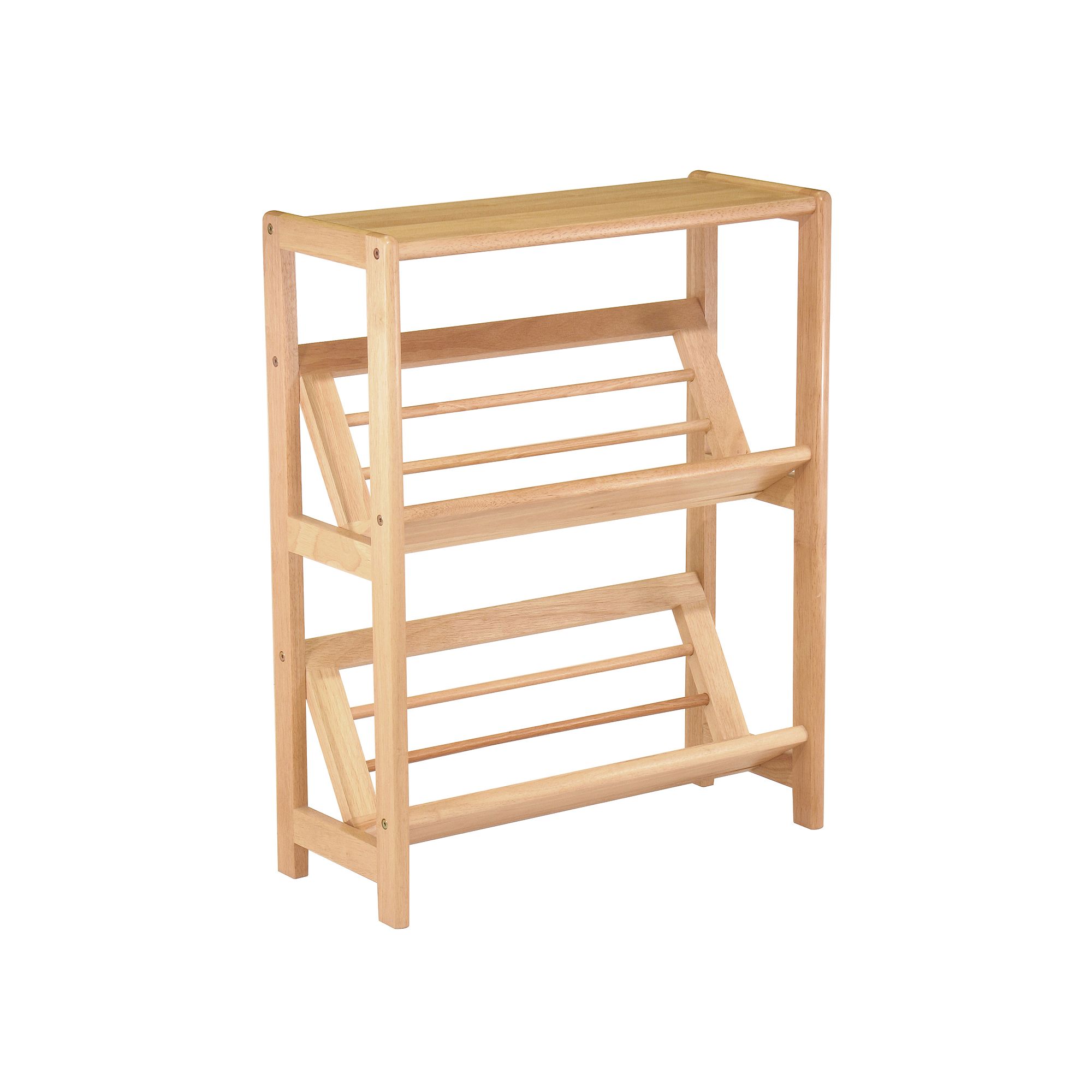 Winsome Tilted Shelf 2-Tier Bookshelf, Natural