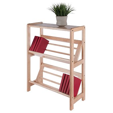 Winsome Tilted Shelf 2-Tier Bookshelf