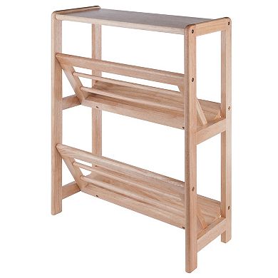 Winsome Tilted Shelf 2-Tier Bookshelf