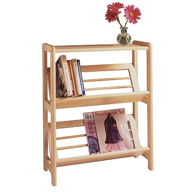 Winsome Tilted Shelf 2-Tier Bookshelf