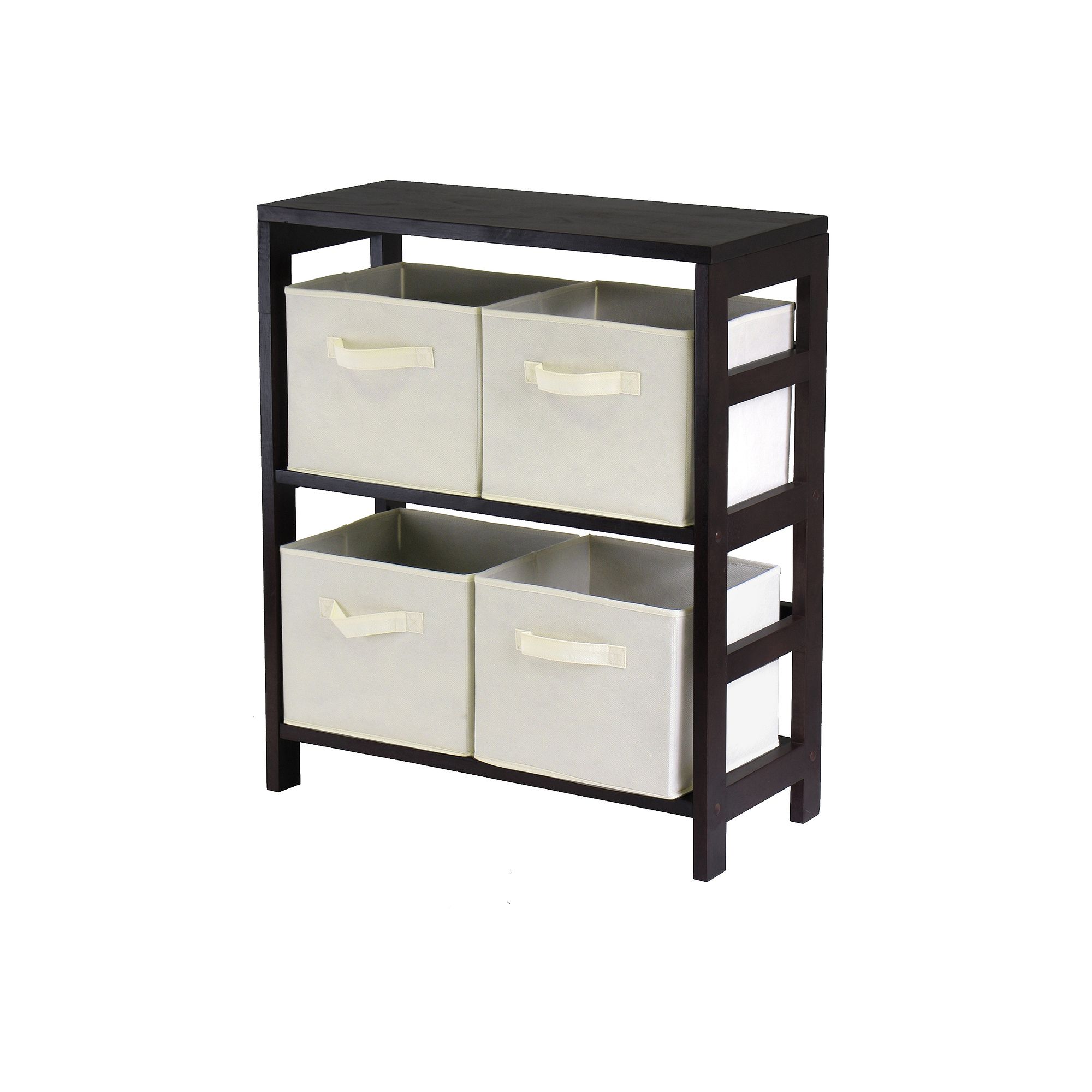 Winsome Capri 2-Section Storage Shelf, Brown Beige