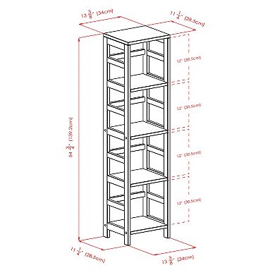 Winsome Capri 4-Section Storage Shelf