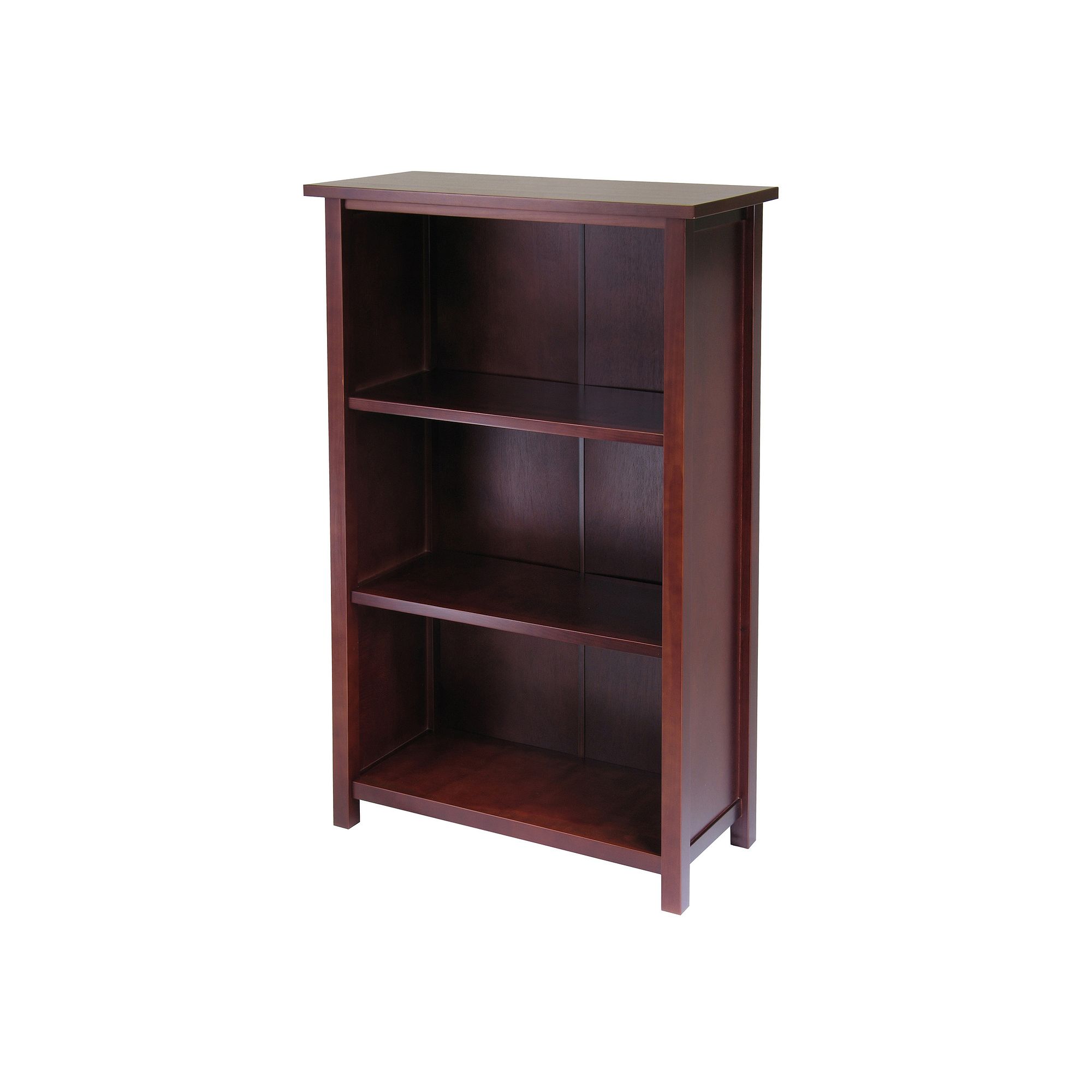 Winsome Milan 4-Tier Bookcase, Antique Brown