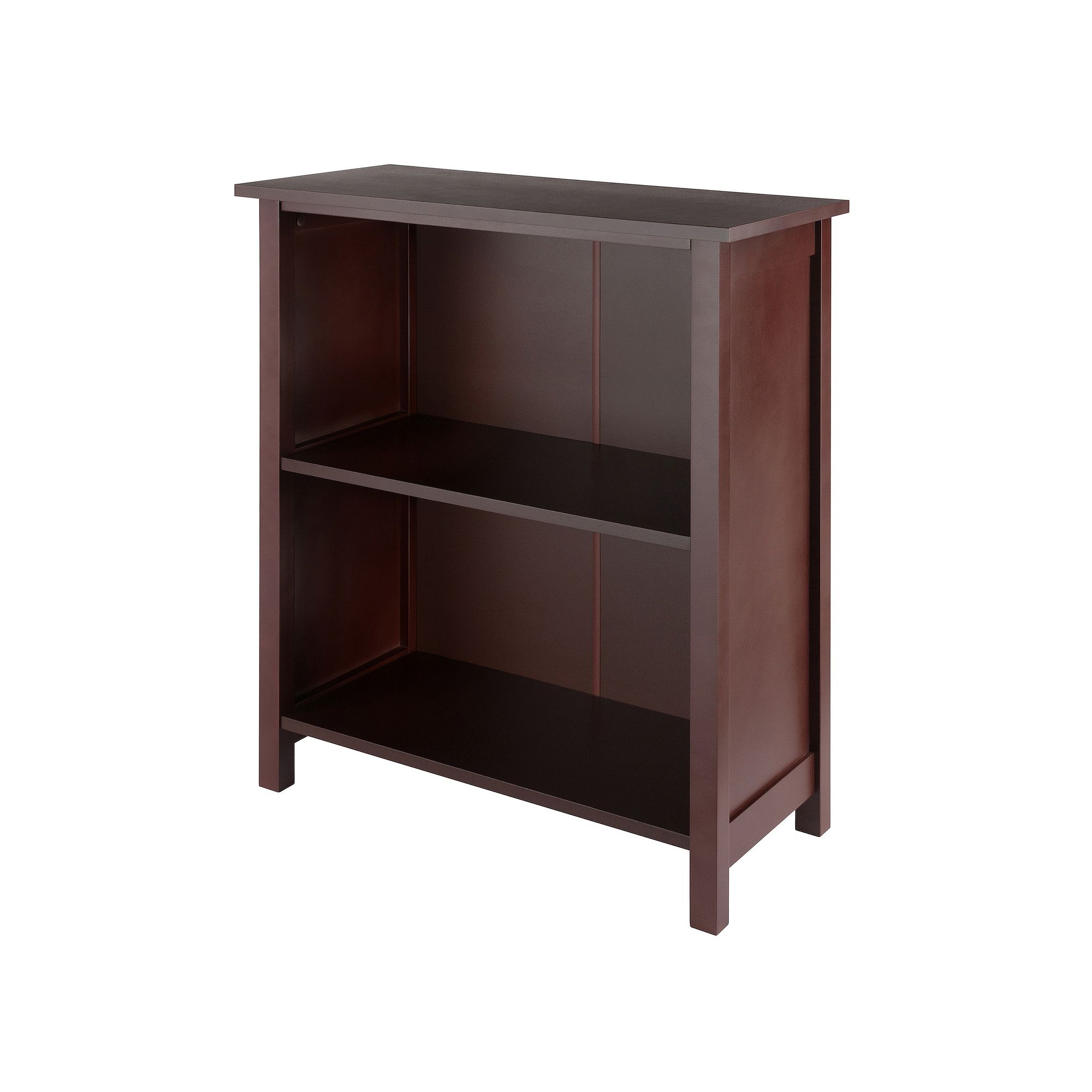 Winsome Milan Small 3-Tier Bookcase, Antique Brown