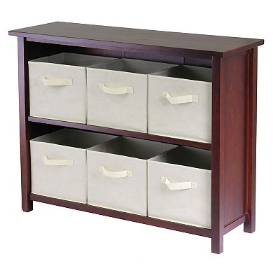 Winsome Verona 6-Bin Storage Shelf