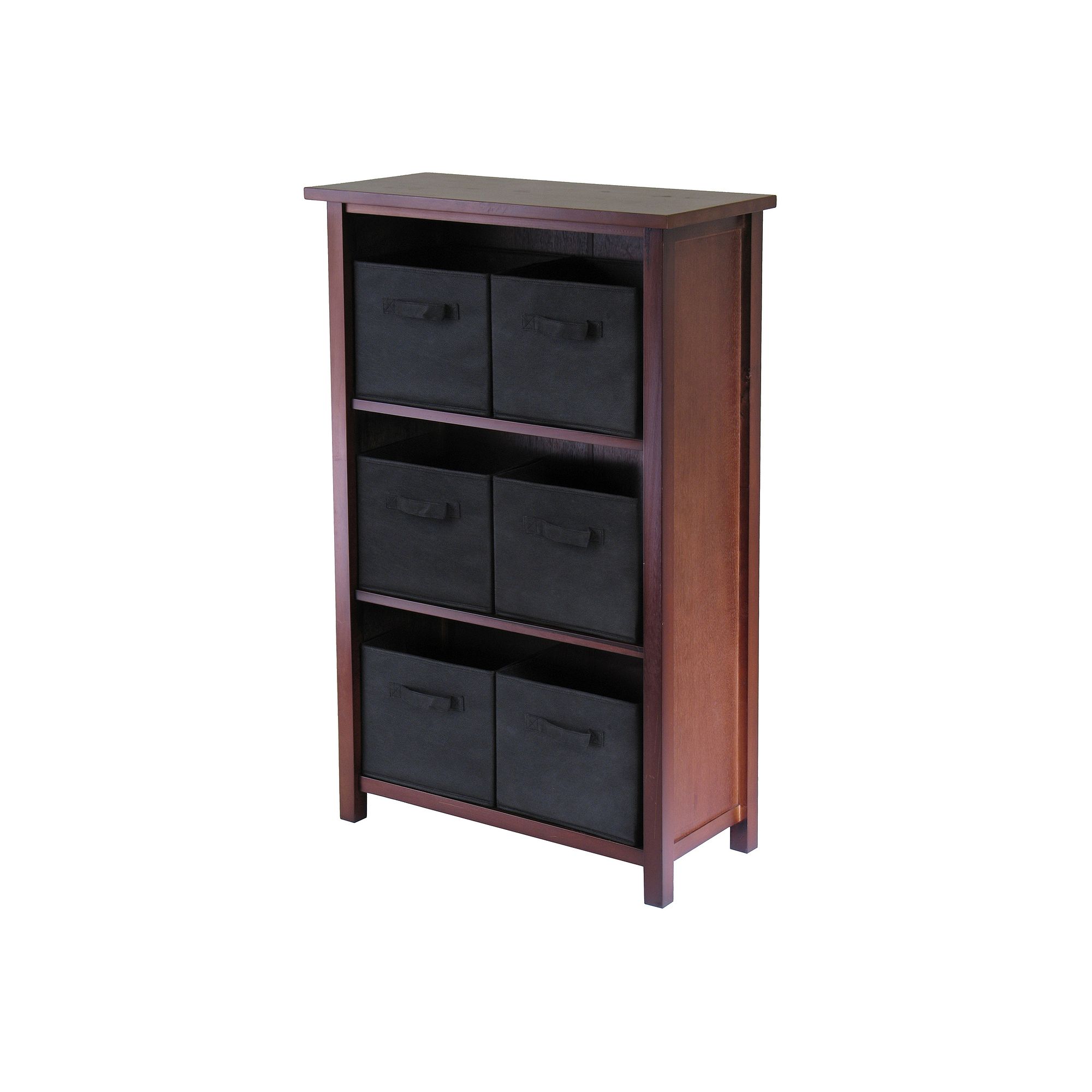 Winsome Verona 3-Tier Storage Shelf, Brown Black