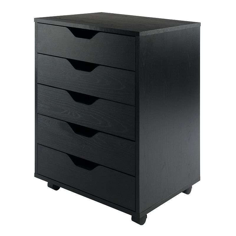 93446447 Winsome Halifax 5-Drawer Mobile File Cabinet, Blac sku 93446447