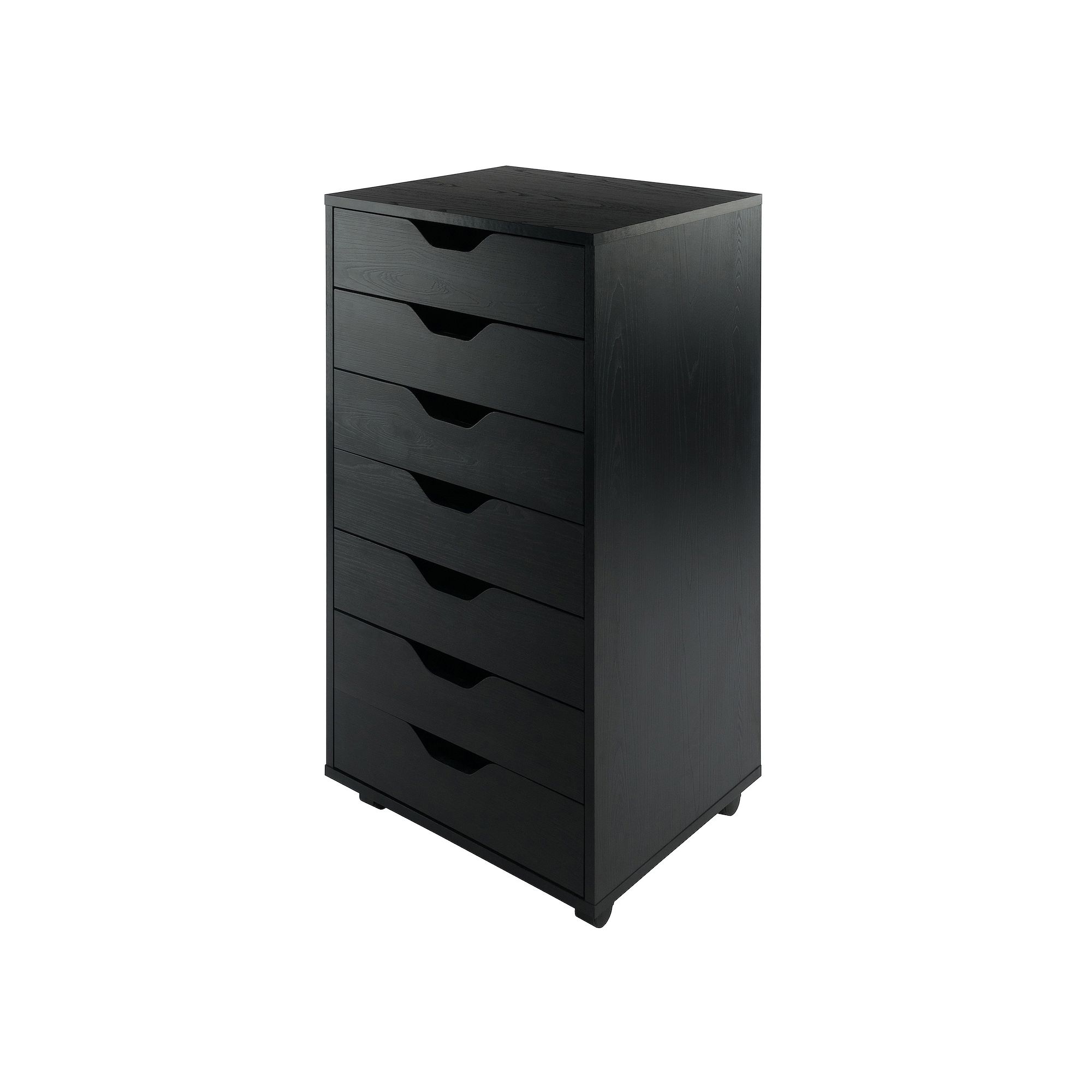 Winsome Halifax 7-Drawer Mobile File Cabinet, Black