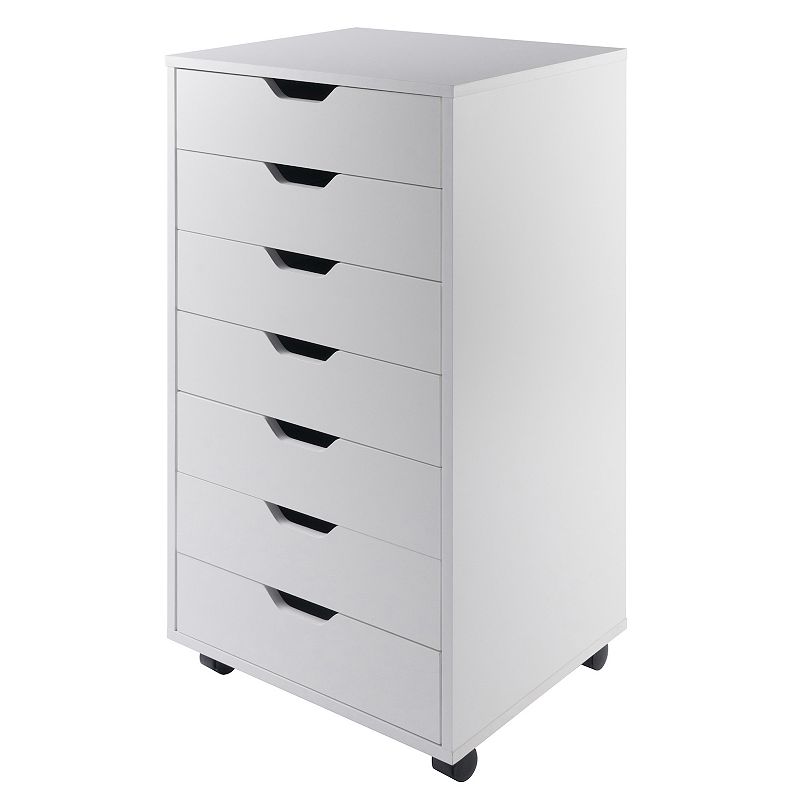 93446492 Winsome Halifax 7-Drawer Mobile File Cabinet, Whit sku 93446492