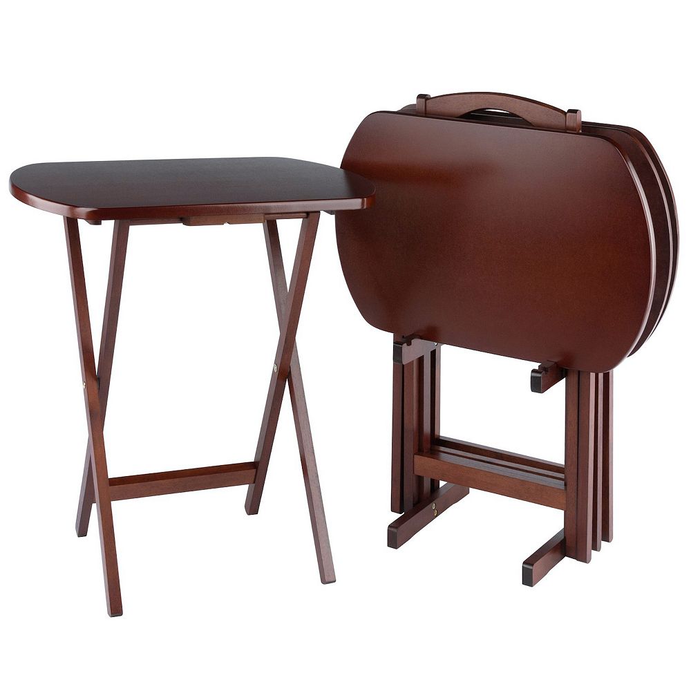 Winsome 5 Pc Tv Tray Table Set